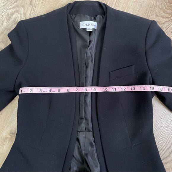 CALVIN KLEIN | black blazer with removable belt - Picture 6 of 6